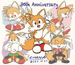 Rule 34 | 1boy, :&lt;, :d, amy rose, amy rose (cosplay), anniversary, arm up, chana (furrytails), closed eyes, cosplay, dr. eggman, dr. eggman (cosplay), dress, furry, furry male, gloves, goggles, goggles on head, grin, highres, jacket, knuckles the echidna, knuckles the echidna (cosplay), laughing, looking at viewer, male focus, multiple tails, multiple views, open mouth, red dress, red jacket, serious, shoes, smile, sonic (series), sonic the hedgehog, sonic the hedgehog (classic), sonic the hedgehog (cosplay), sonic the hedgehog 2, tail, tails (sonic), two tails, white gloves