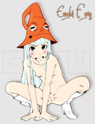 Rule 34 | 00s, anus, blush, boots, eruka frog, flat chest, hat, high heel boots, high heels, nora shinji, nude, pussy, soul eater, spread legs, squatting, uncensored