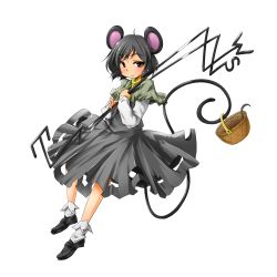 Rule 34 | 1girl, aki (akikaze asparagus), animal ears, autumn (artist), blush, female focus, full body, grey hair, highres, jewelry, mouse (animal), mouse ears, mouse tail, nazrin, pendant, red eyes, short hair, solo, tail, touhou, transparent background