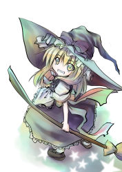 Rule 34 | 1girl, aozora market, blonde hair, broom, female focus, full body, hat, kirisame marisa, solo, touhou, white background, witch, witch hat, yellow eyes
