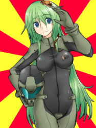 Rule 34 | armored core, armored core: for answer, bodysuit, from software, green hair, helmet, long hair, lowres, may greenfield, third-party edit