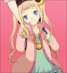 Rule 34 | 1girl, bad id, bad pixiv id, black hat, blue eyes, brown hair, coat, elle mel marta, green shirt, hat, holding hands, iseyun, jewelry, necklace, shirt, solo focus, tales of (series), tales of xillia, tales of xillia 2