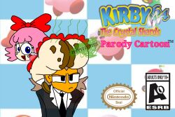 Rule 34 | 1boy, 1girl, absurdres, alien, ass, black eyes, blue eyes, bottomless, bow, brown hair, collar, colored skin, dress, fairy, fart, highres, kirby: star allies, kirby (series), kirby 64, messy, nathaniel villega, nintendo, non-web source, orange skin, parody, pink hair, poop, red bow, red dress, ribbon (kirby), scat, smell, tongue, tongue out, toon (style), tuxedo, white collar