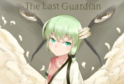 Rule 34 | 1girl, green eyes, green hair, kuroda kuwa, the last guardian