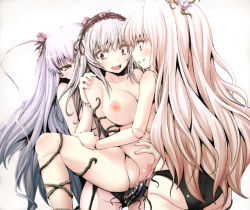 Rule 34 | 00s, 3girls, anal, barasuishou, blush, bound, bound arms, breasts, censored, dildo, doll joints, fff threesome, flower, garter straps, group sex, hair flower, hair ornament, hairband, joints, kirakishou, large breasts, lolita hairband, long hair, looking at another, multiple girls, naughty face, nipples, nude, open mouth, pink hair, plant, purple flower, purple rose, pussy, pussy juice, rape, red eyes, rose, rozen maiden, saliva, sex, sex toy, silver hair, strap-on, suigintou, tears, teeth, threesome, tousen, twintails, two side up, very long hair, vines, white flower, white rose, yuri