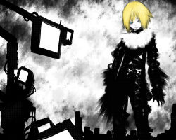 Rule 34 | 1boy, alternate costume, alternate hairstyle, blonde hair, blue eyes, cowboy shot, ise (zasso), kagamine len, long fingernails, long sleeves, looking at viewer, male focus, solo, standing, vocaloid