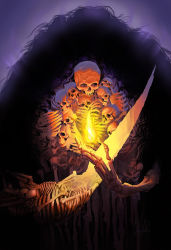 Rule 34 | bone, dark souls (series), dark souls i, fire, gravelord nito, monster, no humans, skeleton, skull, solo, sword, user rznj8888, video game, weapon