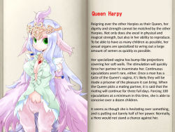 Rule 34 | character profile, harpy, mon-musu quest!, monster girl, lucretia (mon-musu quest!), tagme, text focus, translated