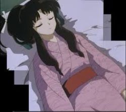 Rule 34 | arms on sides, corpse, death, closed eyes, japanese clothes, kimono, laid out, lowres, mat, pillow, ribbon, screencap, stitched together
