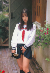 Rule 34 | asian, clothes lift, photo (medium), school uniform, serafuku, skirt, skirt lift, tagme