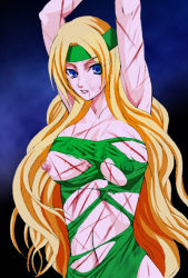 Rule 34 | 1990s (style), 1girl, bdsm, blonde hair, blue eyes, bondage, bound, breasts, celes chere, final fantasy, final fantasy vi, large breasts, long hair, rashomon, torn clothes, torture, very long hair, whip marks
