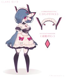 Rule 34 | 1girl, absurdres, aliceyawnin, alternate color, alternate eye color, apron, artist name, back bow, bare shoulders, black dress, black thighhighs, blue hair, blue skin, blush, bob cut, bow, breasts, character name, chromatic aberration, cleavage, closed mouth, collar, colored skin, creatures (company), detached collar, doll joints, dress, english text, female focus, frilled collar, frilled sleeves, frills, full body, game freak, gardevoir, gen 3 pokemon, hair ornament, hair over one eye, headgear, highres, japanese text, joints, maid, maid headdress, medium breasts, multicolored hair, multicolored skin, nintendo, off shoulder, pink bow, pink footwear, pokemon, pokemon (creature), purple hair, red eyes, shiny pokemon, shiny skin, shoes, short dress, short hair, short sleeves, solo, standing, streaked hair, thighhighs, translation request, twitter username, two-tone hair, two-tone skin, waist apron, watermark, white bow, white skin