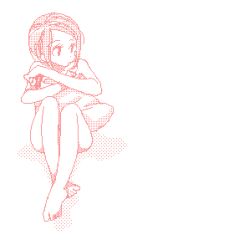Rule 34 | 1girl, digimon, female focus, looking to the side, short hair, sitting, solo, yagami hikari