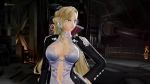 Rule 34 | 10s, 1girl, animated, blonde hair, blue eyes, breasts, cleavage, god eater, god eater 3, hilda henriquez, large breasts, long hair, monocle, tagme, video