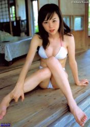 Rule 34 | asian, av idol, barefoot, bra, chiharu kazuki, lingerie, panties, photo (medium), sitting, solo, underwear