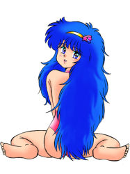 Rule 34 | 1980s (style), blue hair, flat chest, hayami persia, magical girl, mahou no yousei persia, retro artstyle, retro artstyle, swimsuit