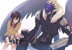 Rule 34 | 1boy, 1girl, age difference, ai (digimon), beelzebumon, beelzebumon blast mode, belt, demon, demon boy, digimon, digimon (creature), digimon tamers, highres, size difference, valentine, valentine&#039;s day, wings