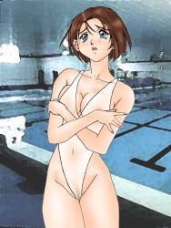 Rule 34 | artist request, breasts, brown hair, jill valentine, large breasts, resident evil, see-through, swimsuit
