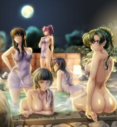 Rule 34 | 5girls, annotated, arm support, armpits, ass, athena (fire emblem), back, bad id, bad pixiv id, bare back, bath, bent over, black hair, blush, boulder, breast press, breasts, brown eyes, cleavage, covered erect nipples, covering breasts, covering privates, female focus, fire emblem, fire emblem: mystery of the emblem, fire emblem: path of radiance, fire emblem: radiant dawn, fire emblem: shadow dragon, fire emblem: shin ankoku no ryuu to hikari no tsurugi, fire emblem: the blazing blade, fire emblem: the sacred stones, green eyes, green hair, hair bun, hair up, hand on own hip, highres, hip focus, karla, kneeling, large breasts, legs, long hair, looking at viewer, looking back, lyn (fire emblem), marisa (fire emblem), mia (fire emblem), moon, multiple girls, naked towel, night, nintendo, nude, nude cover, onsen, pink hair, plant, ponytail, sajittari, same-sex bathing, serious, shared bathing, shy, sideboob, single hair bun, sitting, standing, sweat, towel, tree, water, wet, yellow eyes