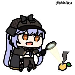 Rule 34 | 1girl, animated, animated gif, azur lane, essex (azur lane), food, fruit, lemon, long hair, lowres, magnifying glass, open mouth, seseren, twintails