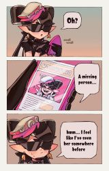 Rule 34 | + +, 1girl, a very happy potato, black jumpsuit, blush, callie (splatoon), clueless, commentary, double v, earrings, english commentary, english text, food, food on head, highres, holding, holding phone, hypnosis, idol, inkling, jewelry, jumpsuit, mask, mind control, mole, mole under eye, nintendo, object on head, phone, short jumpsuit, solo, splatoon (series), sunglasses, sushi, tech control, tentacle hair, tentacles, tinted eyewear, v, visor