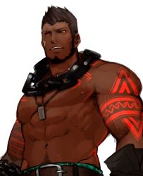 Rule 34 | 1boy, abs, bandaid, bandaid on cheek, bandaid on face, bara, bare pectorals, beard, black hair, bulge, cyphers, damian doyle (cyphers), dark-skinned male, dark skin, facial hair, gomtang, large pectorals, male focus, male pubic hair, mature male, mohawk, muscular, muscular male, navel, navel hair, nipples, pectoral cleavage, pectorals, penis, pubic hair, short hair, shoulder tattoo, sideburns, sidepec, solo, stomach, stubble, tattoo, thick thighs, thighs, third-party source, topless male