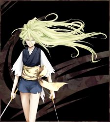 Rule 34 | blonde hair, character request, japanese clothes, long hair, norennn, samurai deeper kyo, sword, tagme, tokito (samurai deeper kyo), weapon, yellow eyes