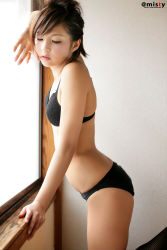 Rule 34 | bra, highres, lingerie, nagasaki rina, panties, photo (medium), thighhighs, underwear