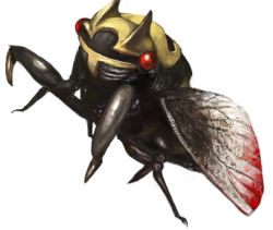 Rule 34 | bug, cicada, creatures (company), game freak, gen 3 pokemon, insect, lowres, ninjask, nintendo, no humans, pokemon, pokemon (creature), realistic, red eyes, simple background, white background, wings