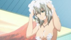 Rule 34 | 10s, 1girl, animated, animated gif, binbougami ga!, breasts, large breasts, nude, sakura ichiko, soap