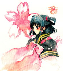Rule 34 | 1girl, bow, gensou suikoden, gensou suikoden v, lyon (suikoden), painting (medium), pink bow, solo, traditional media, watercolor (medium)