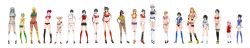 Rule 34 | 6+girls, absurdres, arisawa tatsuki, bleach, breasts, dark-skinned female, dark skin, dokugamine riruka, female focus, full body, highres, inoue orihime, ise nanao, kotetsu isane, kotetsu kiyone, kuchiki rukia, kuna mashiro, kurotsuchi nemu, kusajishi yachiru, large breasts, lineup, looking at viewer, matsumoto rangiku, medium breasts, midriff, multiple girls, navel, nelliel tu odelschwanck, prosthesis, prosthetic arm, sarugaki hiyori, shiba kuukaku, shihouin yoruichi, sideboob, simple background, small breasts, soccer uniform, sportswear, standing, sui-feng, tier harribel, track suit, underboob, unohana retsu, yadoumaru lisa
