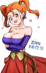 Rule 34 | bare shoulders, breasts, cleavage, dragon quest, dragon quest viii, dress, highres, jessica albert, large breasts, mitsuju you, skirt, twintails