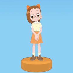 Rule 34 | 1girl, 3d, animated, animated gif, brown eyes, brown hair, fujiwara hazuki, glasses, ojamajo doremi, snowkai (artist)