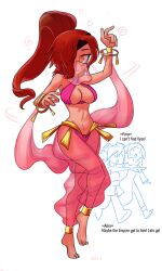 Rule 34 | aika (eternal arcadia), breasts, dancer, eternal arcadia, fina (eternal arcadia), genderswap, genderswap (mtf), harem outfit, hypnosis, ian samson, large breasts, medium breasts, mind control, revealing clothes, tagme, vyse