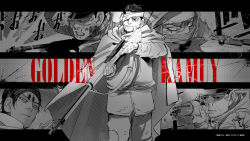 Rule 34 | 5boys, aiming, aiming at viewer, arisaka, artist name, bandaged head, bandages, black eyes, black hair, bolt action, broken glass, buttons, cape, copyright name, covered mouth, facial hair, facial scar, firing, from side, fur hat, glass, gloves, golden kamuy, greyscale, gun, hair between eyes, hair slicked back, hair strand, hat, highres, holding, holding gun, holding weapon, hood, hood down, hooded cape, imperial japanese army, jacket, kepi, koito otonoshin, long sleeves, looking at viewer, looking away, male focus, military, military hat, military uniform, monochrome, mosin-nagant, multiple boys, noda satoru, official art, official wallpaper, ogata hyakunosuke, one eye covered, open mouth, pants, parted bangs, parted lips, rifle, russian clothes, scar, scar on cheek, scar on face, scar on mouth, scar on nose, scarf, short hair, simple background, smile, solo focus, sound effects, standing, stubble, sugimoto saichi, surprised, teeth, tsukishima hajime, undercut, uniform, upper body, ushanka, vasily (golden kamuy), wallpaper, weapon