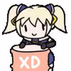 Rule 34 | &gt; &lt;, 1girl, :&gt;, :d, > <, animated, animated gif, banging, blonde hair, drum (container), drumming, gloves, hair ornament, meme, mika returna, open mouth, short twintails, smile, solo, twintails, under night in-birth, under night in-birth exe:late[st], xd