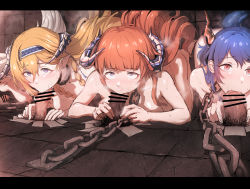 Rule 34 | 4boys, 4girls, absurdres, ahegao, arknights, bagpipe (arknights), barefoot, bdsm, blonde hair, blue hair, blue hairband, blush, braid, censored, ch&#039;en (arknights), chain, chained, character request, closed eyes, collar, collarbone, dragon horns, earrings, fellatio, from above, glory hole, hairband, hetero, highres, horns, huge filesize, indoors, jewelry, kneeling, leash, letterboxed, long hair, looking at viewer, looking up, lownd, male pubic hair, mosaic censoring, multiple boys, multiple girls, nude, oral, orange hair, penis, pointy ears, pubic hair, purple eyes, red eyes, saileach (arknights), slave, steam, steaming body, twin braids, very long hair, white hair