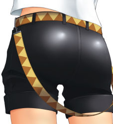 Rule 34 | 1girl, ass, ass focus, bad id, bad pixiv id, belt, close-up, kagamine rin, regdic, shorts, solo, vocaloid