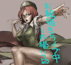 Rule 34 | 1girl, bad id, bad pixiv id, breasts, china dress, chinese clothes, dress, female focus, hat, hong meiling, immaterial and missing power, long hair, matsutake umeo, solo, star (symbol), touhou, very long hair