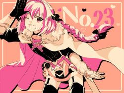 Rule 34 | 1boy, armor, astolfo (fate), bad id, bad pixiv id, braid, cape, color guide, fang, fate/apocrypha, fate (series), limited palette, male focus, ruchi, single braid, solo, trap