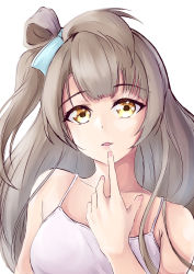 Rule 34 | 1girl, absurdres, aqua bow, artist name, artist request, bare shoulders, blush, bow, bowtie, breasts, brown eyes, brown hair, close-up, collarbone, female focus, grey hair, hair rings, highres, light brown hair, long hair, looking at viewer, love live!, love live! school idol project, medium breasts, military, military vehicle, minami kotori, motor vehicle, nail, nail polish, parted lips, pink nails, ponytail, shirt, side ponytail, smile, solo, tank, tank top, upper body, white shirt, white tank top, yellow eyes