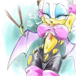 Rule 34 | breasts, nipples, paizuri, paizuri under clothes, penis, penis under another&#039;s clothes, rouge the bat, sonic (series), wings