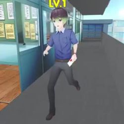 Rule 34 | 1boy, 2girls, 3d, adjusting hair, animated, dragging, embarrassed, english text, glasses, letter, level up, love letter, lowres, mature female, multiple girls, running, school, school uniform, speech bubble, tagme, teacher, teacher and student, video