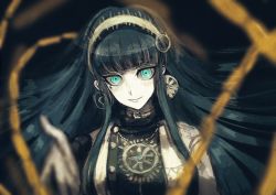 Rule 34 | 1girl, aqua eyes, bad id, bad pixiv id, belt, belt buckle, blue hair, blunt bangs, blurry, breasts, buckle, chain, cleopatra (fate), closed mouth, colored skin, depth of field, earrings, egyptian, eyebrows, eyelashes, eyeliner, facing viewer, fate/grand order, fate (series), floating hair, flower, gem, head tilt, hoop earrings, jewelry, kururi (9ruri), large breasts, lips, long hair, long sleeves, looking at viewer, makeup, necklace, outstretched arm, outstretched hand, ringed eyes, sidelocks, smile, solo, striped, tsurime, turtleneck, upper body, vertical stripes, white belt, white skin