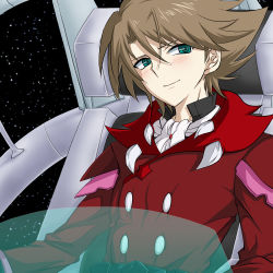 Rule 34 | 10s, 1boy, brown hair, cardfight!! vanguard, green eyes, highres, kai toshiki, male focus, smile, solo, space, tagme