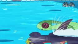 Rule 34 | animated, animated gif, creatures (company), flygon, game freak, garchomp, gen 3 pokemon, gen 4 pokemon, nintendo, no humans, pokemon, pokemon (anime), pokemon (creature), pokemon sm (anime), pool, racing, screencap, shark, swimming, underwater, wings