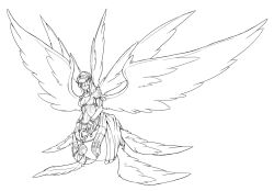 Rule 34 | 1girl, angel, angel girl, digimon, digimon (creature), female focus, highres, mask, oridigi, original, solo, wings