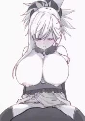 Rule 34 | 1boy, 1girl, animated, bouncing breasts, breasts, breasts out, fate/grand order, fate (series), futeiki kaisai shin corner, hetero, large breasts, looking at viewer, lowres, miyamoto musashi (fate), nipples, pov, sex, tagme, video