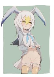 Rule 34 | 10s, 1girl, absurdres, bad id, bad pixiv id, bird tail, blonde hair, blush, clothes lift, commentary request, common gull (kemono friends), cowboy shot, cum, cumdrip, green eyes, grey hair, hair between eyes, head wings, heart, heart-shaped pupils, highres, kemono friends, lifted by self, long sleeves, looking away, navel, panties, panty pull, sailor collar, simple background, skirt, skirt lift, smile, solo, symbol-shaped pupils, tail, teranekosu, thighhighs, underwear, v-shaped eyebrows, white hair, white panties, wings, yellow thighhighs